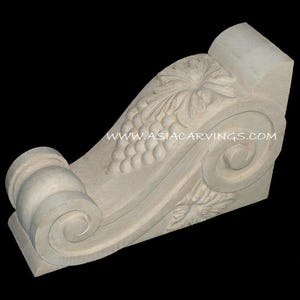 CBL-11: Handcarved Grapes Leaves Vine leaf Corbel Brackets antique Victorian traditional Decorative woodcarvings furniture components