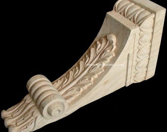 CBL-20: Hand carved Acanthus Leaf Bracket |Corbel decorative antique British Victorian centaury old traditional French furniture components.