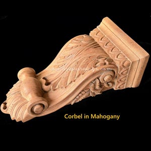 CBL-07: Handmade Handcarved Acanthus French Gothic Corbel decorative antique Victorian centaury old traditional woodcarvings components