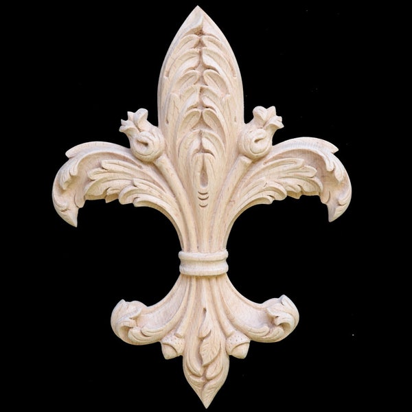 FLR-10: Adornos decorativos de madera central tallados a mano Cruz de Cristo victoriana Frontón Medallón barroco Incrustaciones Ramo provincial