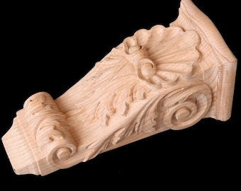 CBL-27 : Hand geschnitzte Corbel dekorativen Holzmöbel Komponenten Strand Korbel Jubilee Korbel Muschel Millwork Selbsttragende Holzdekorationen