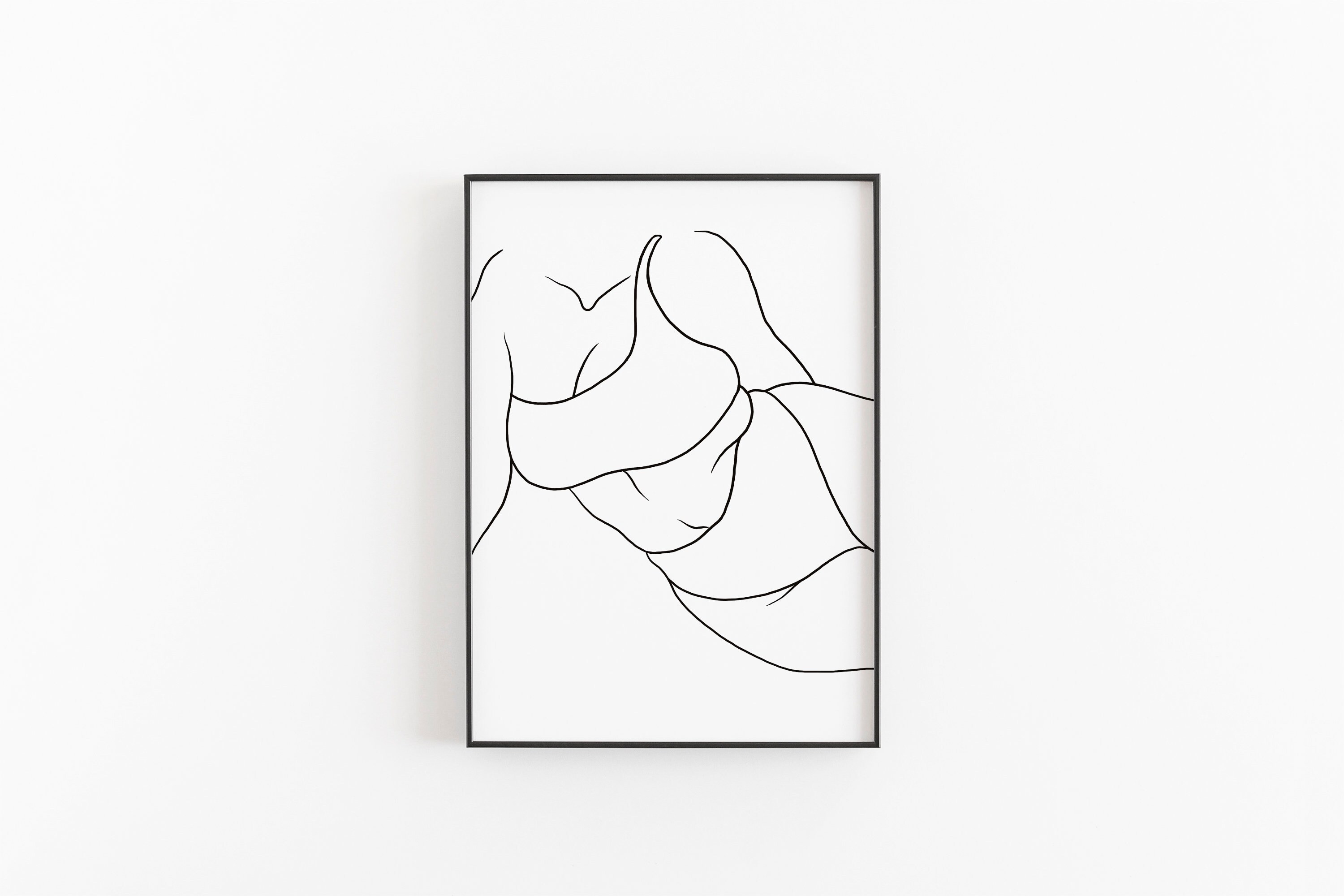 Woman Line Drawing Curvy Girl Art Print Minimal Woman Line Etsy Australia