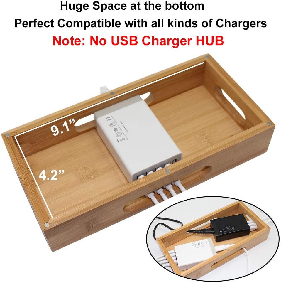 New Bamboo Charging Station Organizer for Multiple Devices & Etsy