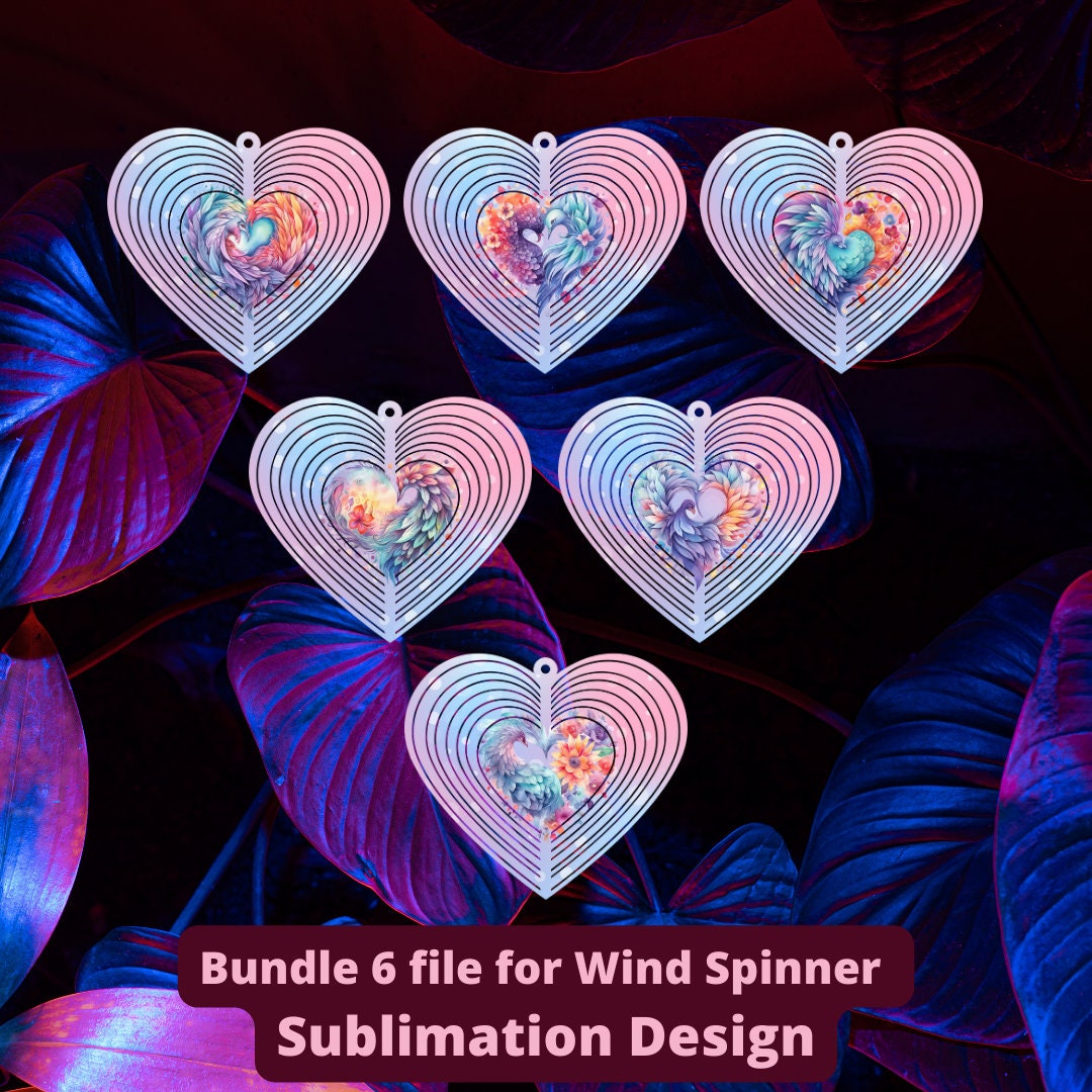 Bundle Wind Spinner Fairy Bird Sublimation Design, Wind Spinner Template, Garden Spinner Etsy