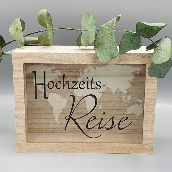 Hochzeitsgeschenk | Spardose für Hochzeitsreise | Spardose als Reisekasse für Hochzeit | Spardose Flitterwochen | Geldgeschenk zur Hochzeit