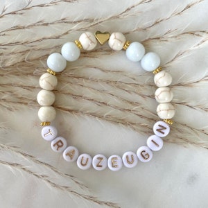 Bracelet Gift Maid of Honor | Bracelet Mother of the Bride | Pearl Bracelet Names | Bracelet Wedding | Guest Gift | Flower Child