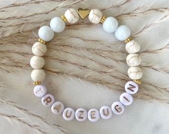 Bracelet Gift Maid of Honor | Bracelet Mother of the Bride | Pearl Bracelet Names | Bracelet Wedding | Guest Gift | Flower Child