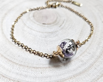 Bracelet dried flowers | personalizable gift | special gift idea | Wedding | birthday gift | gift for women