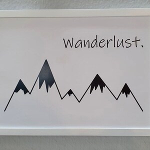 Poster Wanderlust Poster skandi style Poster schwarz weiß Wandbild Berge Bild 5