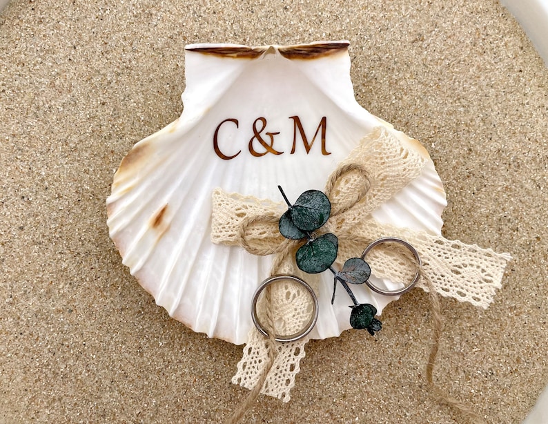 Ring pillow shell personalized ring box alternative shell nautical ring pillow shell ring box ring pillow beach wedding Nature