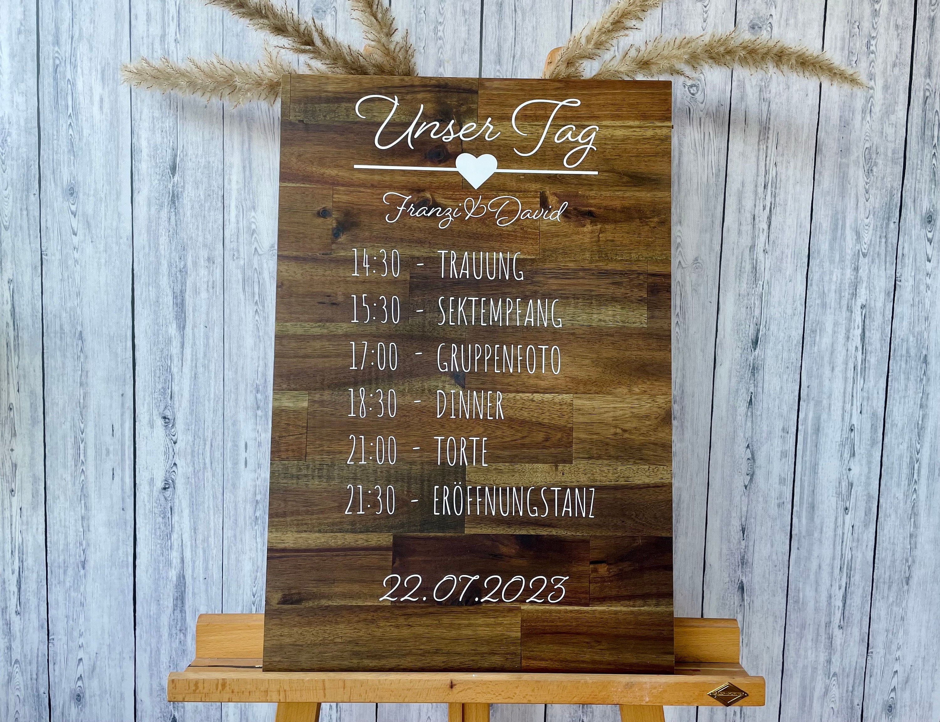 Wedding Timeline Wooden Sign | Personalized Wedding Celebration ...