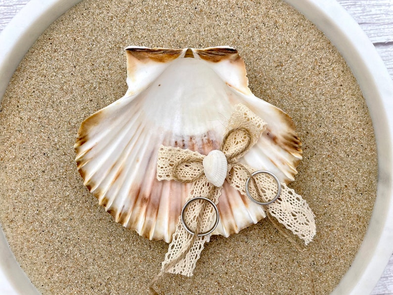 Ring pillow shell personalized ring box alternative shell nautical ring pillow shell ring box ring pillow beach wedding Beach