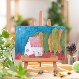Arte murale della foresta - Decorazione della casa carina - Stampa artistica illustrativa - Acquerello illustrativo - Arte multimediale - Stampe per bambini - Decorazione per bambini