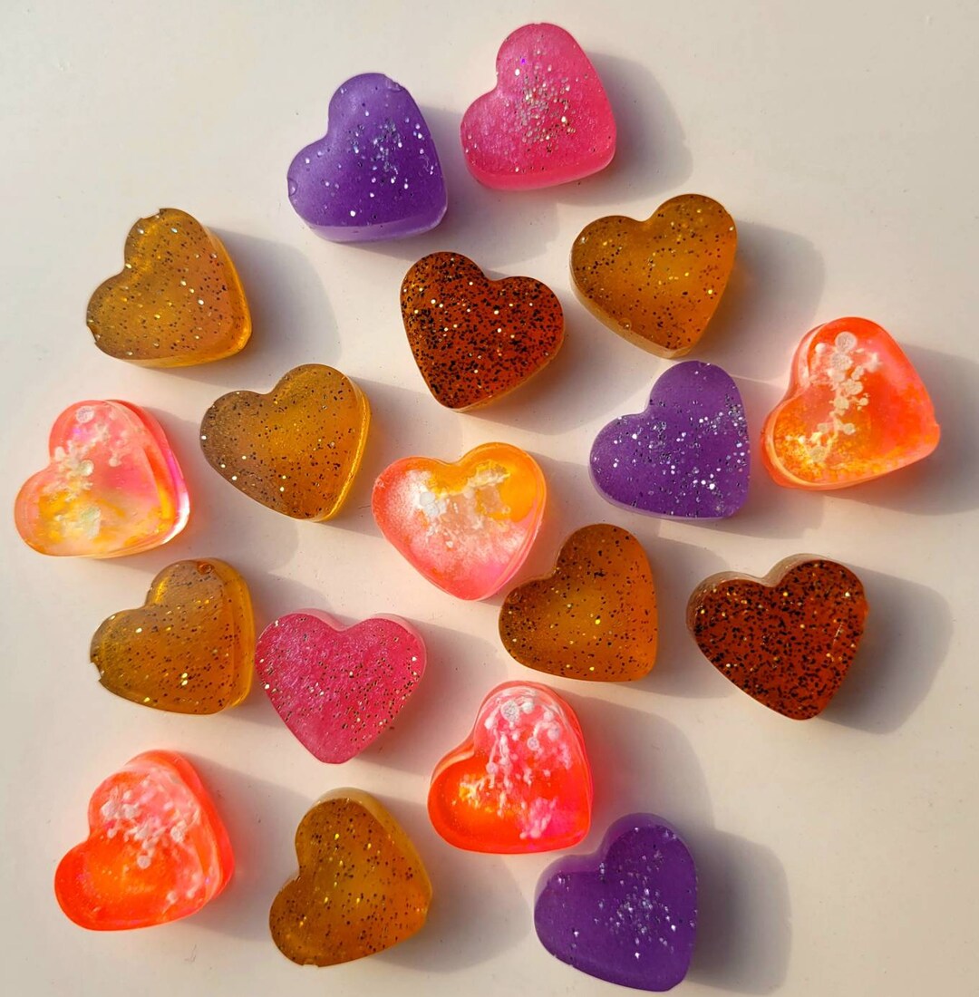 Heart for Refrigerator. Set of 18 for Fridge. Resin Made of Resin