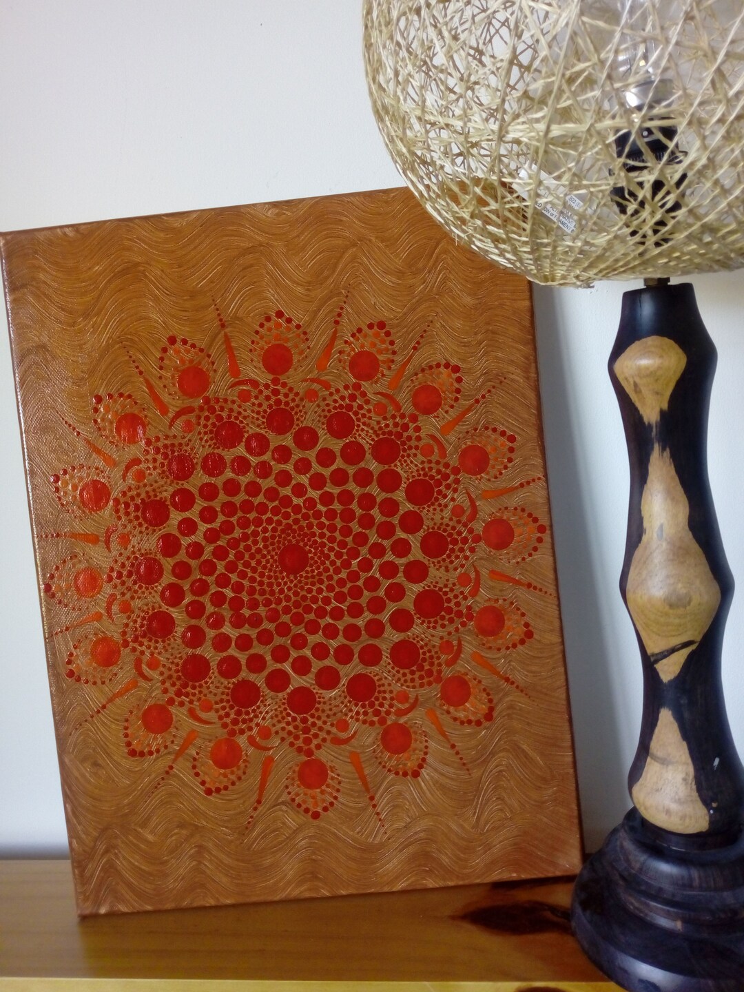 Mandala 004, Dot Art, Wall Art, Wall Decor, on Stretched Canvas Etsy