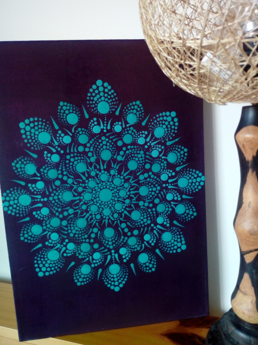 Mandala 003 Dot Art Wall Art Wall Decor on Stretched Etsy