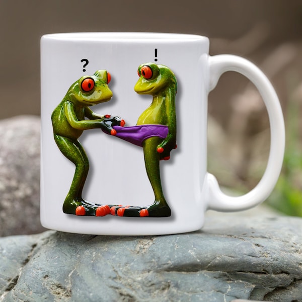 Funny Frog, Mug Sublimation Design, Template, Joke Mug, Digital Download, Instant Download, PNG Files, 11 oz and 15 oz