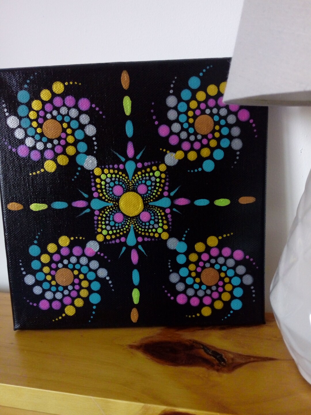 Mandala,063 Dot Art, Wall Art, Abstract Art, Stretched Canvas Etsy