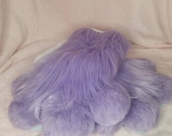 Fursuit Chocolate Mint Puffy Hand Paws