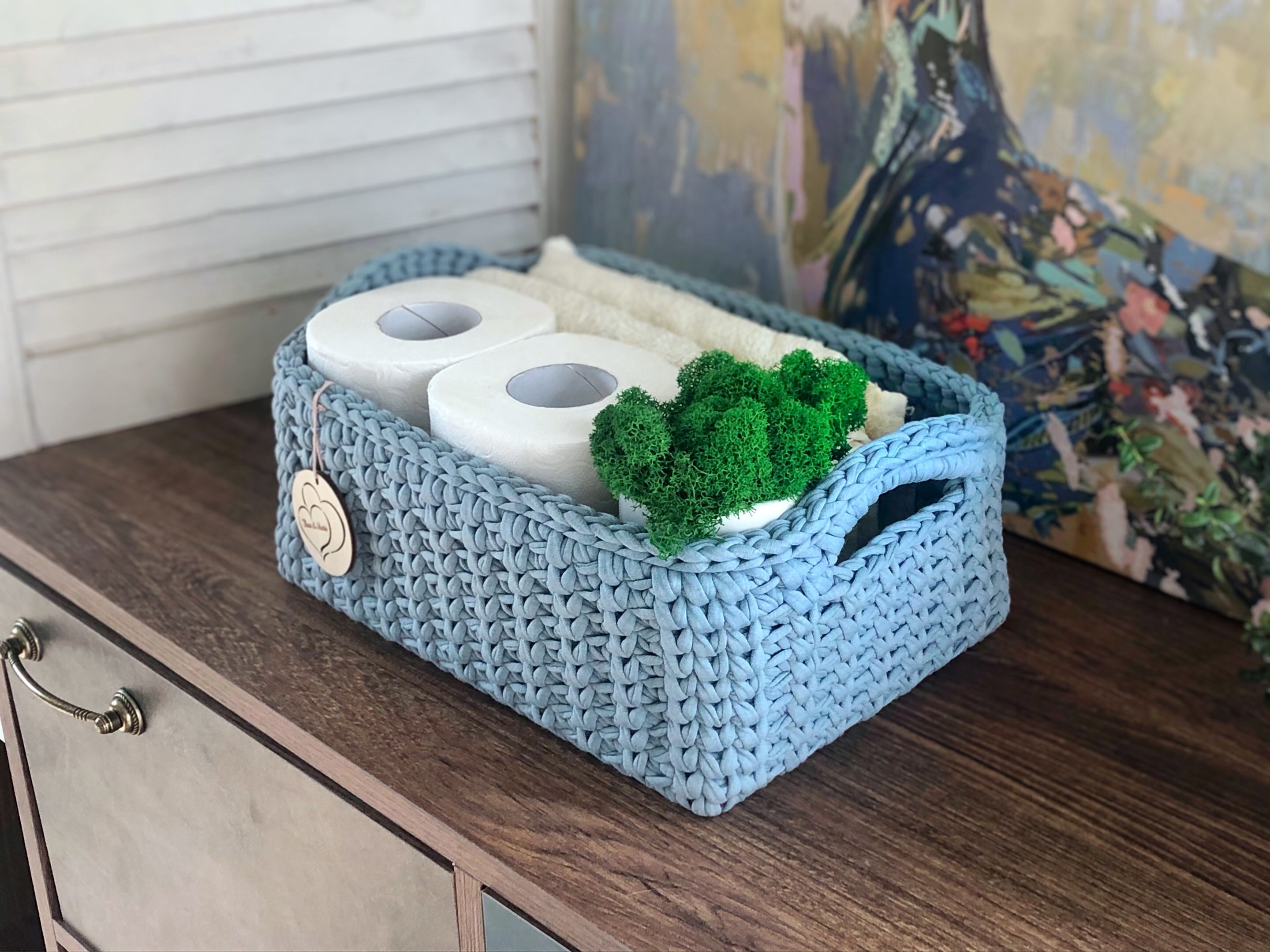paper towel storage basket