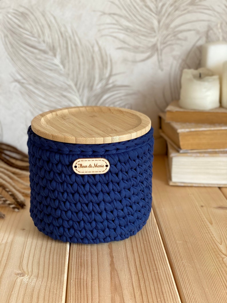 Bathroom Storage Organizer With Lid Cotton Balls Pads Holder Etsy