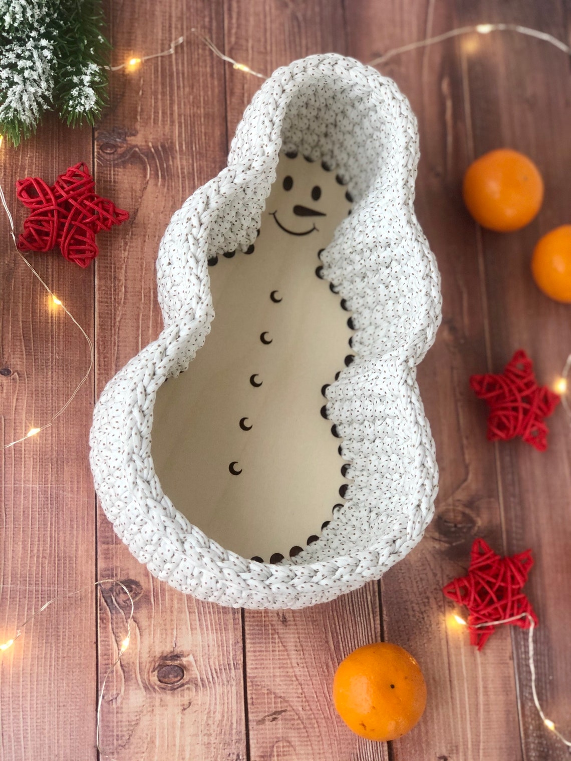 Christmas SNOWMAN storage basket Christmas SNOWMAN Etsy