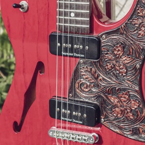 Pickguard guitarra de cuero personalizado y bajo Sam&#39;s Straps, estilo personalizado