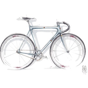 Cinelli Laser Nostra Fixed Watercolor Art Print