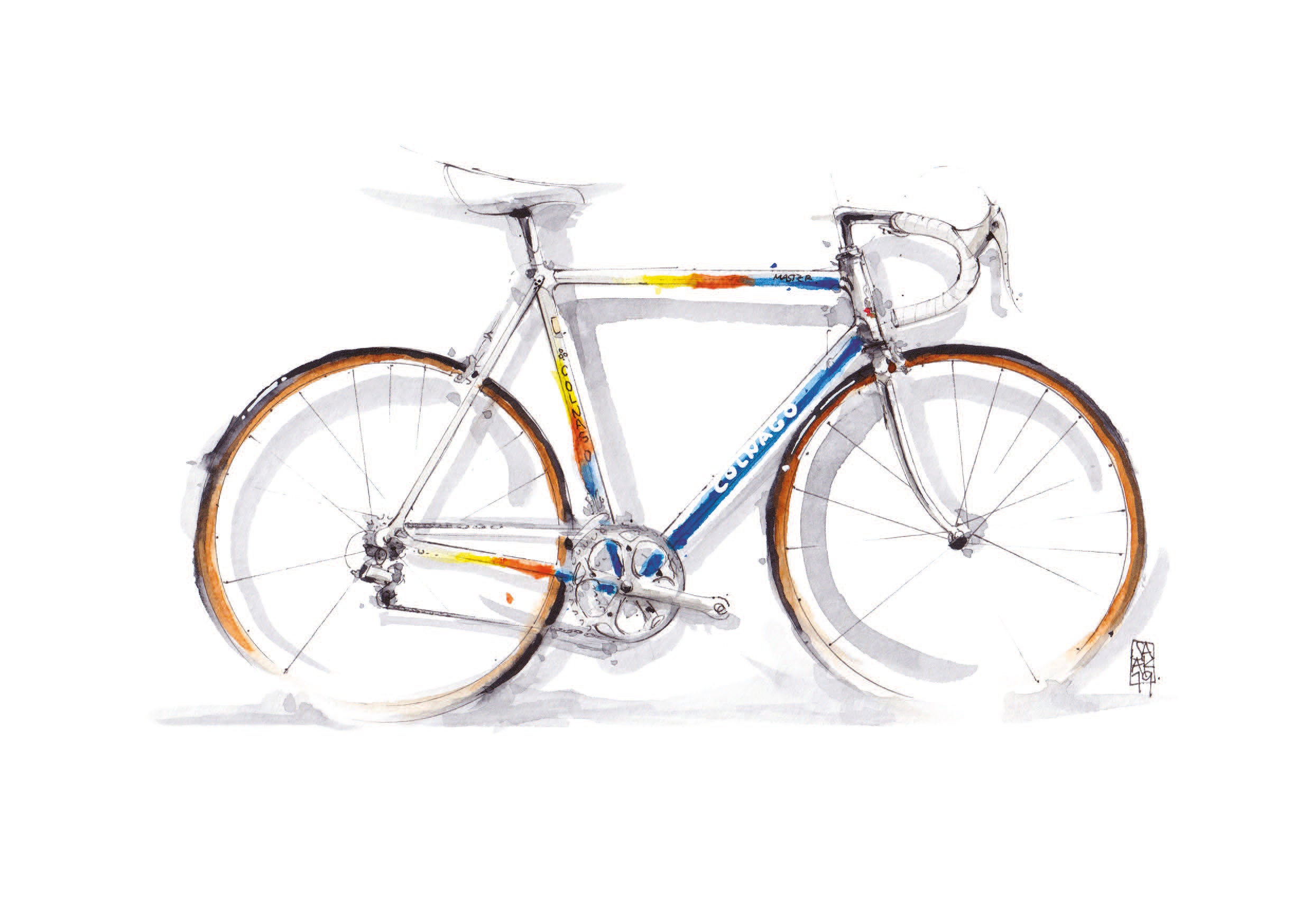 Racing Bike Watercolor Art Print Etsy UK