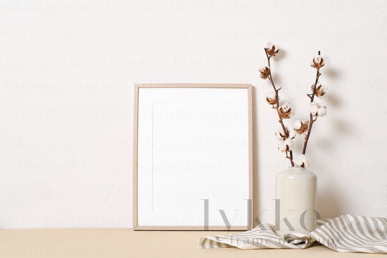 3:4 Artwork Print Farmhouse Boho Wood Sign Mock Up Wood Frame Mockup 30x40 3x4