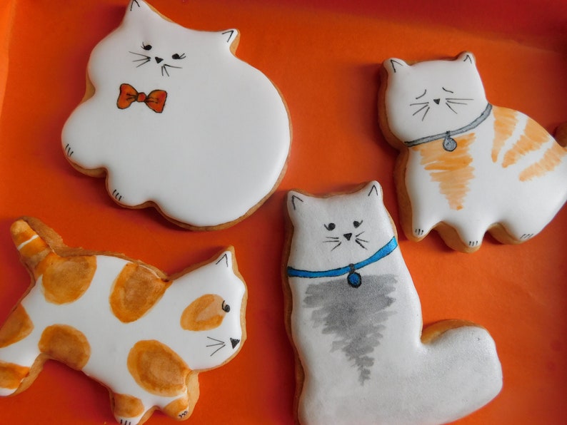Mad About Cats Biscuit Letterbox Gift Set Cookies Friend Etsy