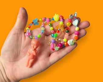 Vintage Baby Doll Head Bead Necklace