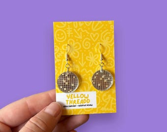Acrylic Disco Ball Earrings