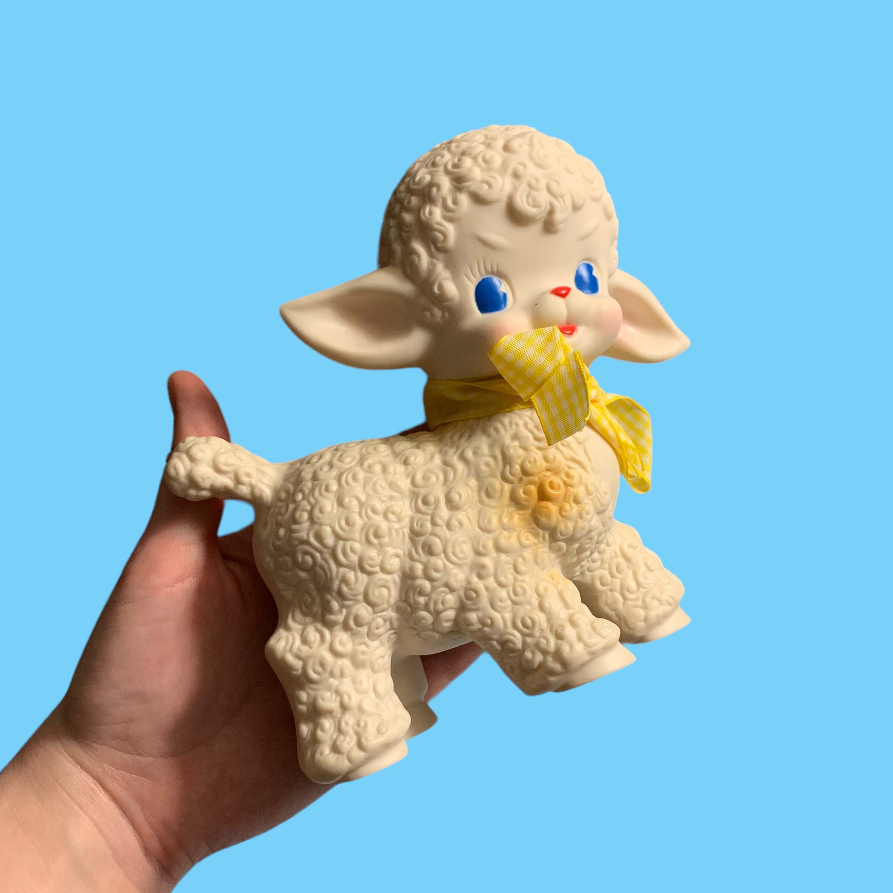 Kitsch Baby Lamb Plastic Figure - Etsy