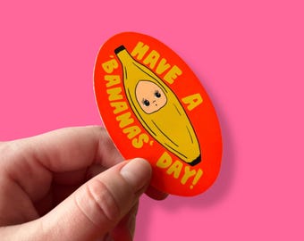 Bananas Day Kewpie vinyl sticker
