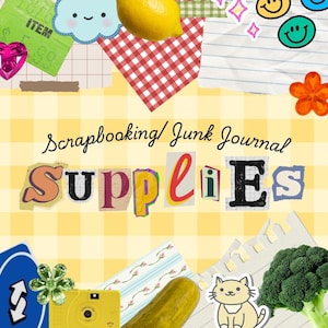 Scrapbook Grab Bag Journal indésirable, papier courrier, autocollants