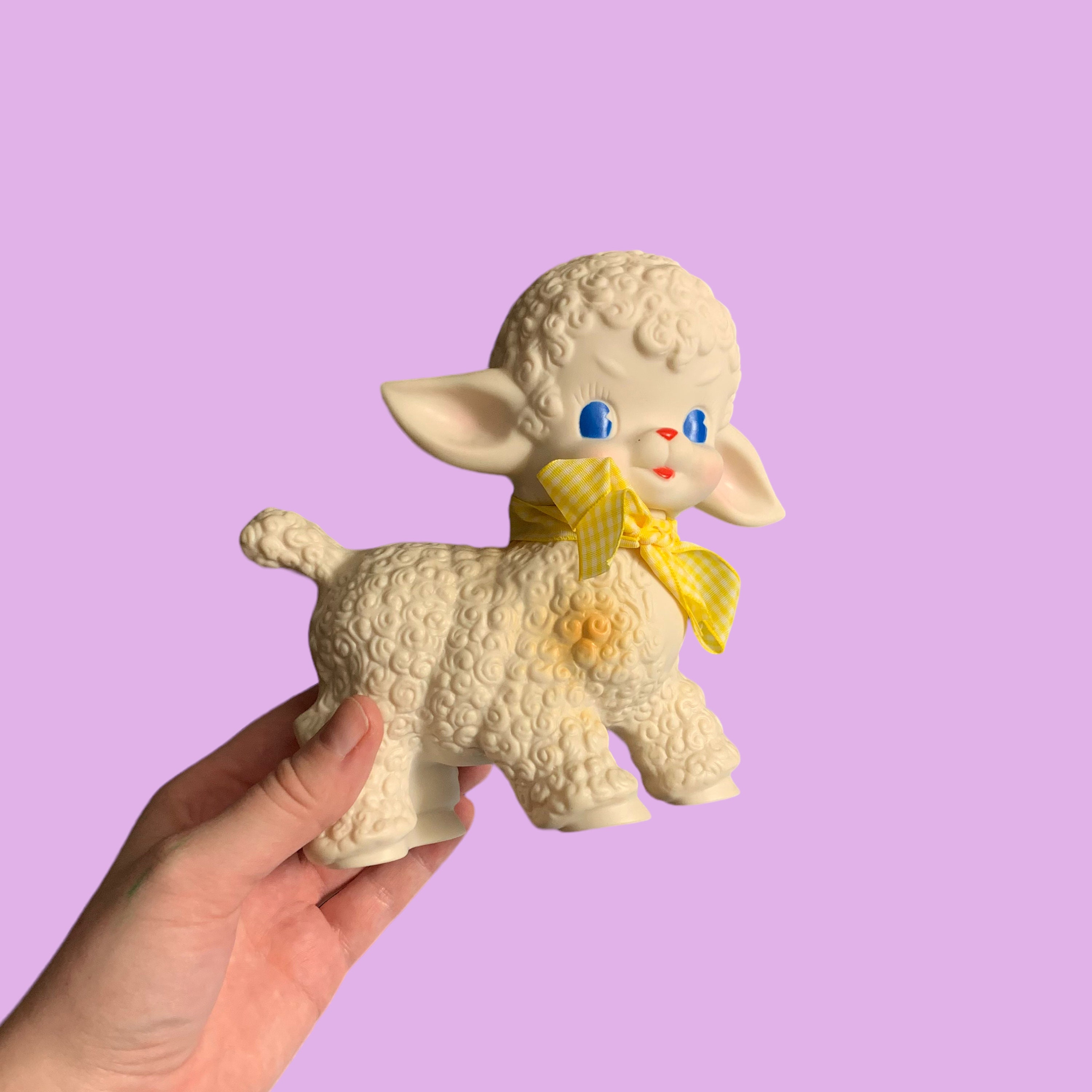 Kitsch Baby Lamb Plastic Figure - Etsy