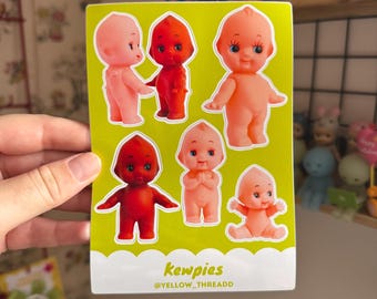 A6 kawaii kewpie baby  Scrapbook Sticker Sheet