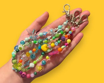 Rainbow Bead Keyring Charm