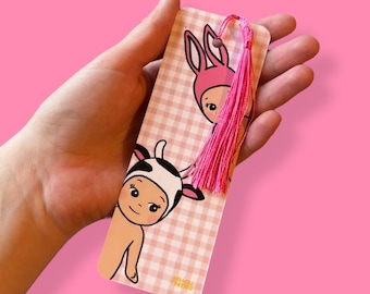 Kawaii Bookmark with Pink Tassel