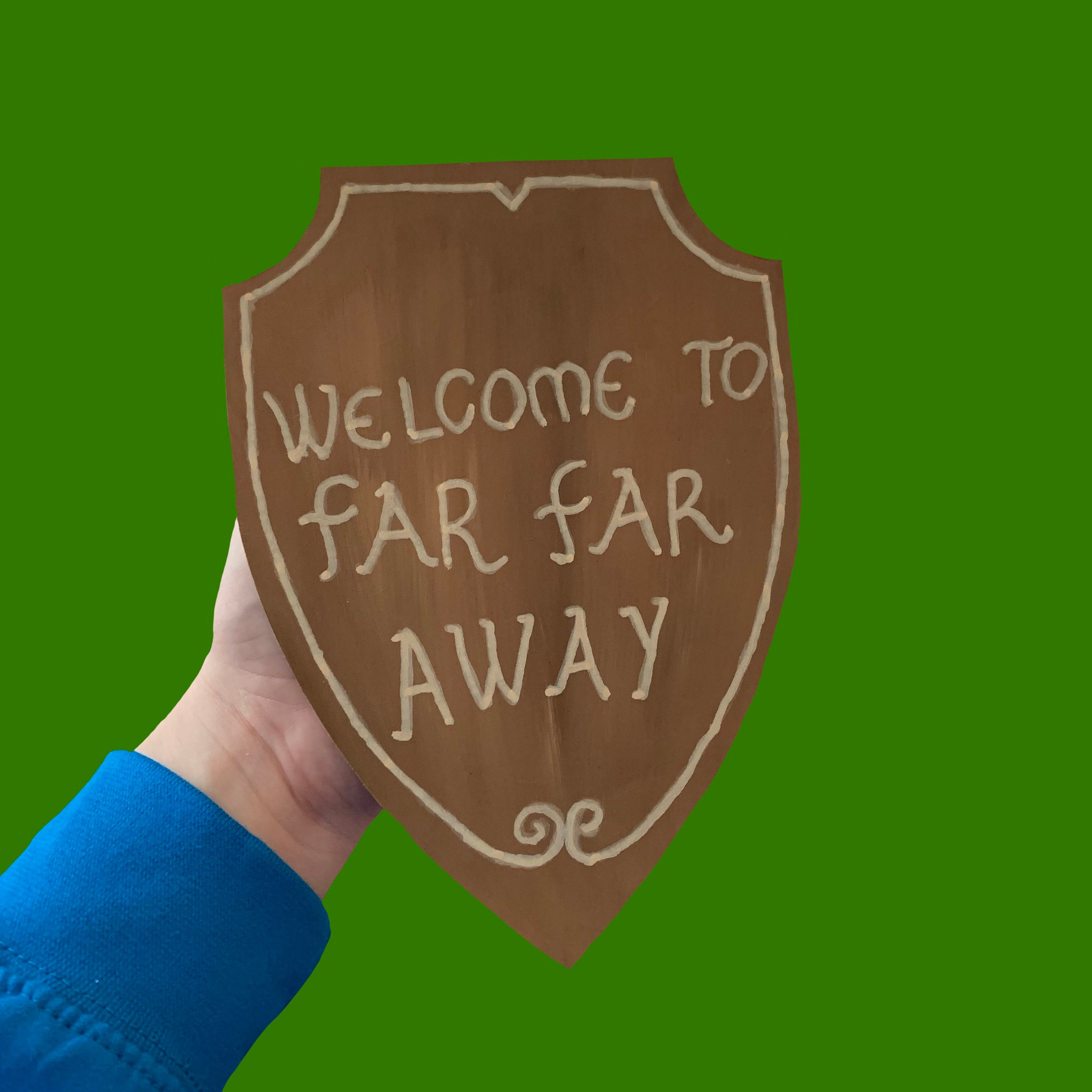 Shrek Far Far Away pintando sobre placa de madera colgando de Etsy México Shrek Far Far Away pintando sobre placa de madera colgando de Etsy México