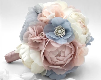 Wedding Rustic Bouquet, Bridal Bouquet, Flower Girl, Wedding Corsage, Brooch Decor