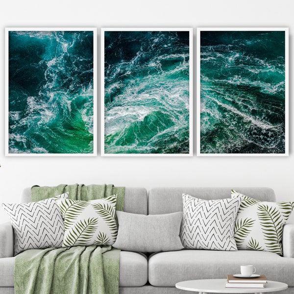Blue Green Wall Art Etsy UK