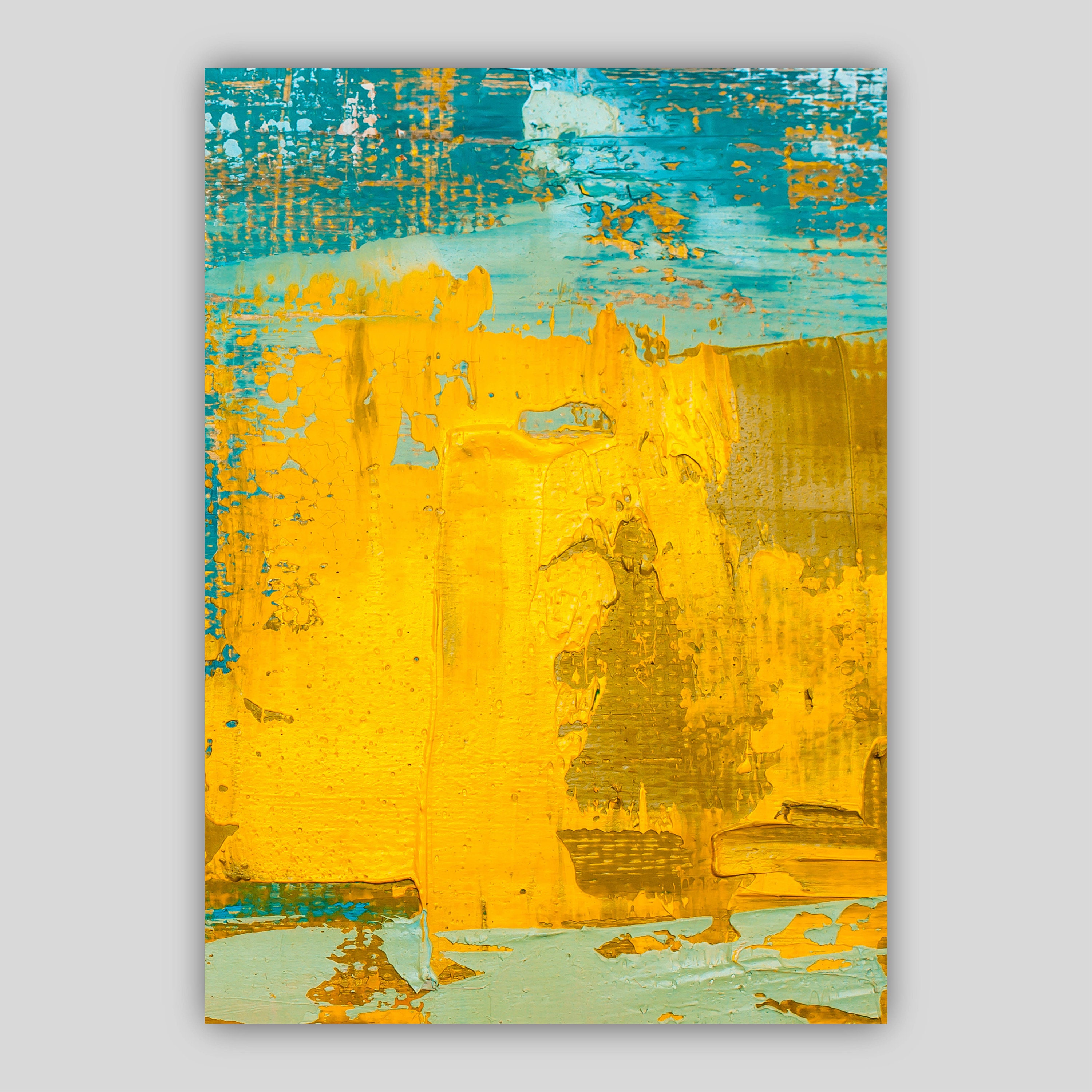 Set of 3 Prints Abstract Blue & Yellow Art Prints from Etsy 日本