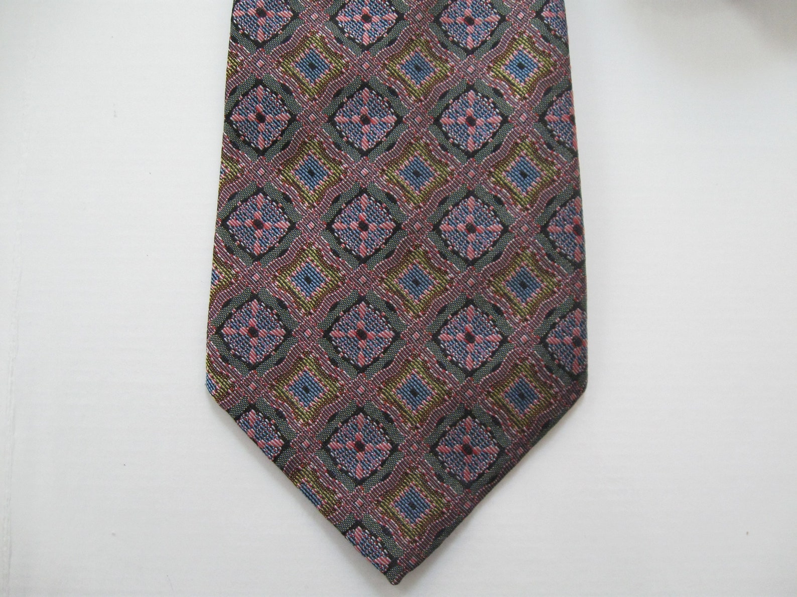 SHORT FAT TIE 1970s vintage Liebert wide necktie polyester | Etsy