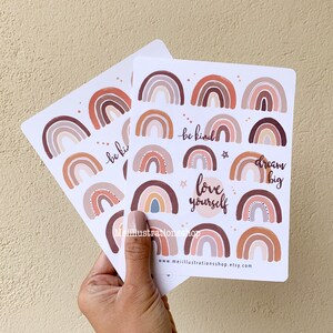 ORIGINEEL ONTWERP, Bujo-sticker, plakboeksticker, plannersticker, decoratieve sticker, regenboogsticker, dagboeksticker, Bujo-sticker