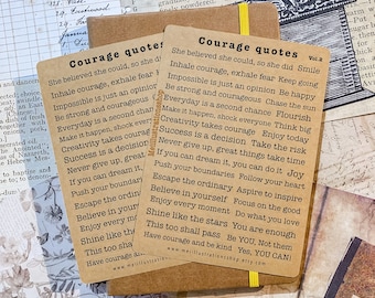 Courage Zitate Schreibmaschine Aufkleber, Phrasenaufkleber, Positive Zitate Aufkleber, Schreibmaschine, inspirierende Zitate Aufkleber, Wörter Aufkleber