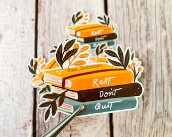 ORIGINAL DESIGN, Bookworm sticker, Book lover sticker, Floral sticker, Book sticker, Encouragement sticker, Quote sticker, Bookish sticker