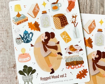 Hygged mood Sticker, Hygged Sticker sheet, Planner Sticker, Hygge Sticker, Decorative Sticker, Matte Sticker, Hygged mood, Bujo sticker