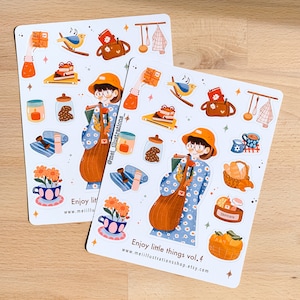 ORIGINEEL ONTWERP, Enjoy little things vol.4 Stickervel, Bujo-sticker, zelfzorgstickervel, tijdschriftsticker, stickervel Slow living